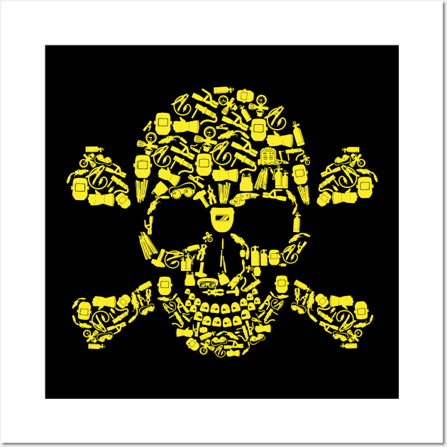 Skull Welding Tools Wall Art by damnoverload